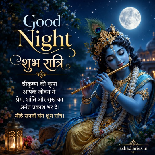 Krishna Good Night Image